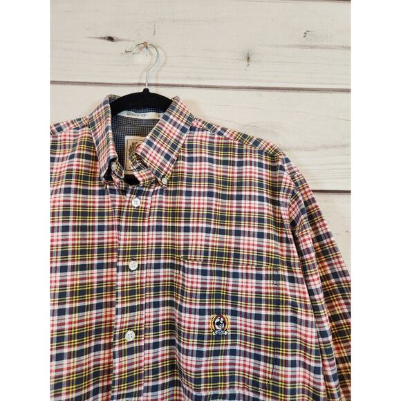 Cinch Men's Plaid Cotton Button‎ Down Long Sleeve Shirt Size M - Picture 3 of 6